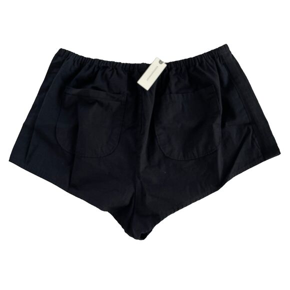 NWT by Anthropologie Black Pull On Linen Tap Shorts Size Large - Picture 5 of 11